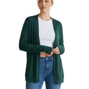 Old Navy Open Cardigan Size XXL Green Fine Knit Long Sleeve Lightweight